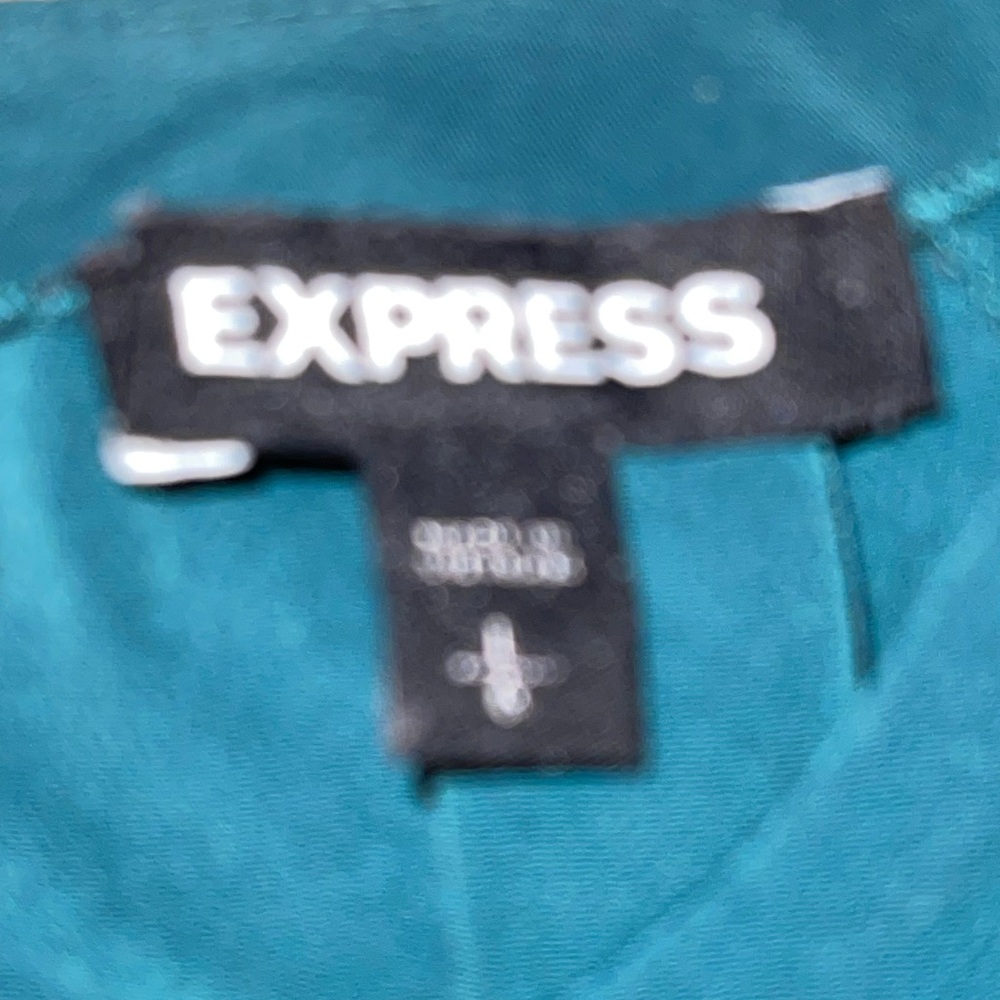 Express Teal Women's Pants 14 short and matching Top (large) Set - Picture 11 of 14